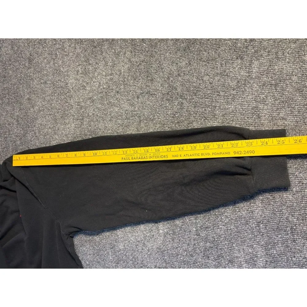 Polo by Ralph Lauren Polo Shirt Men XL Black Knit High Low Slit Long Sleeve Pony